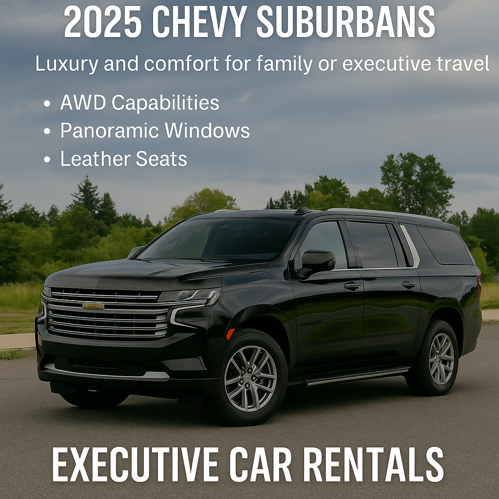 Premium Large SUV Rental Vancouver: Travel in Comfort and Style Chevy Suburbans 1