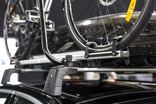 Bicycle on the car roof