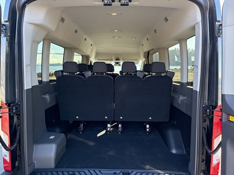 Ford Transit Passenger Van executive car rental interior seating