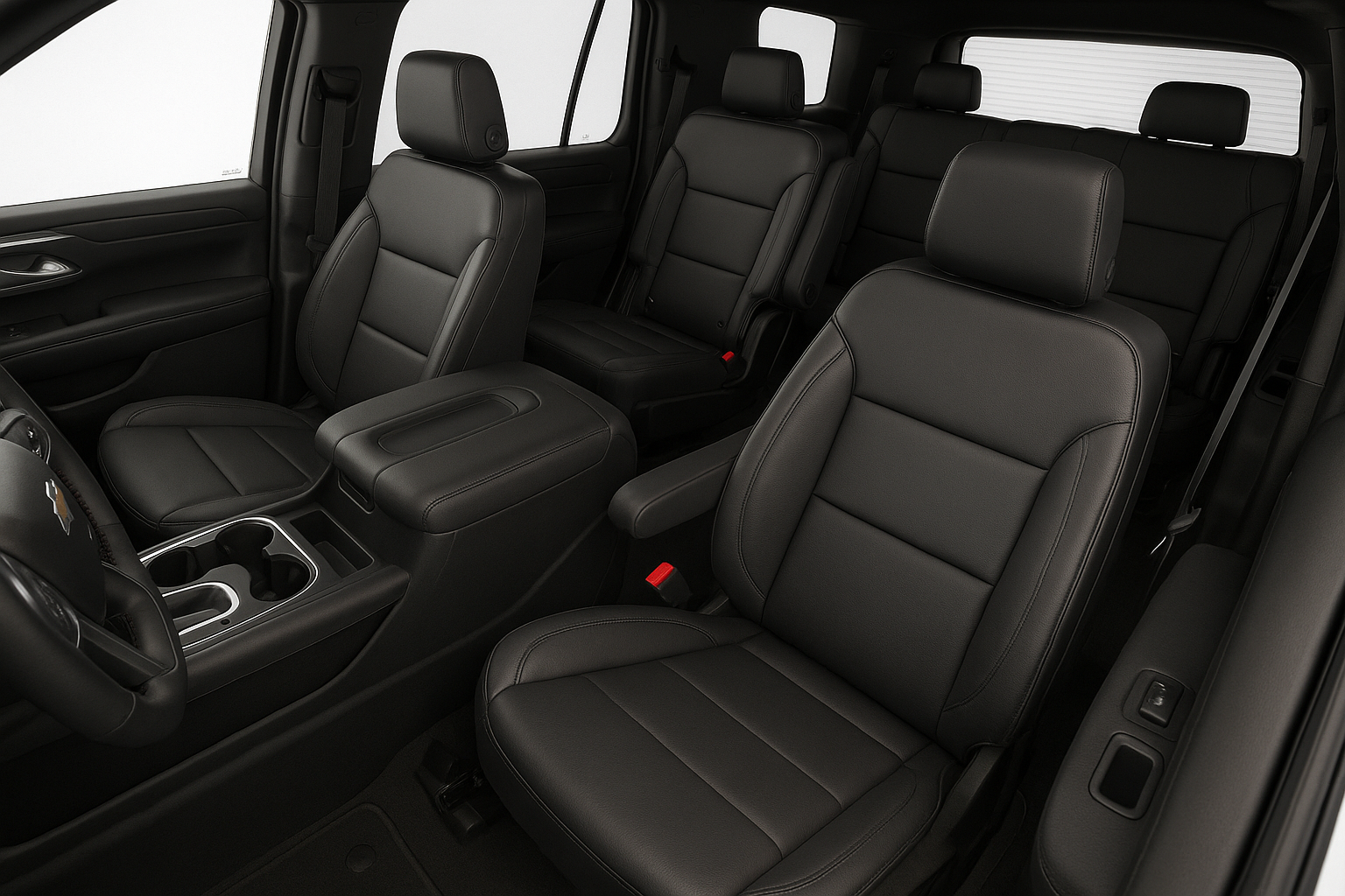 Interior of 8 passenger SUV Rental vancouver